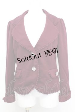 画像1: axes femme / テーラードカラージャケット M ワイン O-25-09-25-1006-AX-JA-IG-OS