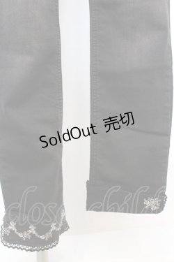 画像2: axes femme / 薔薇レースストレッチデニムパンツ S クロ O-25-09-25-1059-AX-PA-OW-ZT276