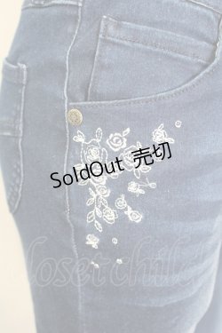 画像3: axes femme / 薔薇刺繍パンツ M インディゴ O-25-09-25-1060-AX-PA-OW-ZT276