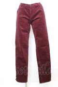 axes femme / ベロアリボン使いスエード調パンツ M ワイン O-25-09-25-1061-AX-PA-OW-ZT1004D