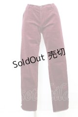 axes femme / ベロアリボン使いスエード調パンツ M ワイン O-25-09-25-1061-AX-PA-OW-ZT257