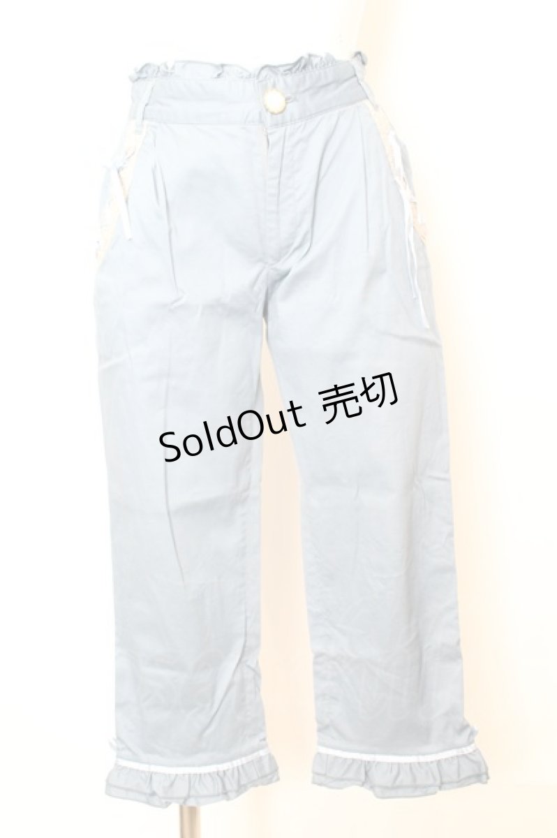 画像1: 【SALE】axes femme / サイドレースアップパンツ M サックス O-25-09-25-1062-AX-PA-OW-ZT272 (1)