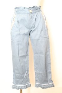 axes femme / サイドレースアップパンツ M サックス O-25-09-25-1062-AX-PA-OW-ZT272