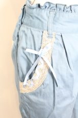 画像2: 【SALE】axes femme / サイドレースアップパンツ M サックス O-25-09-25-1062-AX-PA-OW-ZT272 (2)