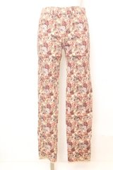 axes femme / バラ柄スキニーパンツ M ベージュ O-25-09-25-1063-AX-PA-OW-ZT318