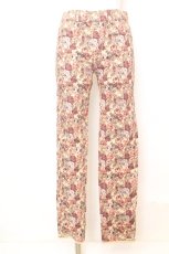 画像1: 【SALE】axes femme / バラ柄スキニーパンツ M ベージュ O-25-09-25-1063-AX-PA-OW-ZT318 (1)
