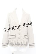 axes femme / 裾フロッキーツイードジャケット M ベージュ O-25-09-25-1007-AX-JA-IG-OS