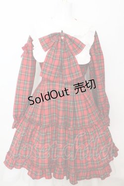 画像1: Amavel / Dolly Holidayチェックティアードワンピース  アカ O-25-09-25-1066-CA-OP-IG-OS