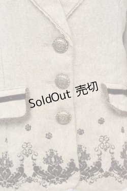 画像2: axes femme / 裾フロッキーツイードジャケット M ベージュ O-25-09-25-1007-AX-JA-IG-OS