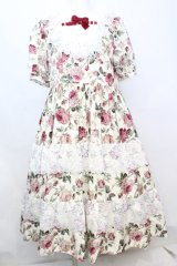 marcHenTica / シェリー・ローズガーデンワンピース  生成り O-25-09-25-1068-LO-OP-IG-ZT356