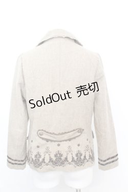 画像3: axes femme / 裾フロッキーツイードジャケット M ベージュ O-25-09-25-1007-AX-JA-IG-OS