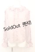 Chalmiere / フリルブラウス M ピンク O-25-09-25-1070-LO-BL-IG-OS