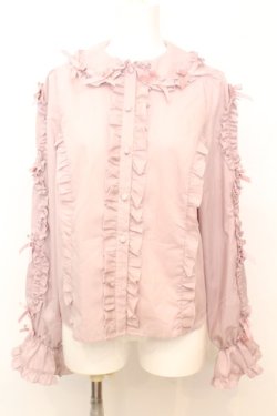 画像1: Chalmiere / フリルブラウス M ピンク O-25-09-25-1070-LO-BL-IG-OS