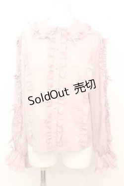 画像1: Chalmiere / フリルブラウス M ピンク O-25-09-25-1070-LO-BL-IG-OS
