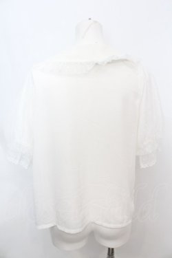 画像3: axes femme kawaii / ドットチュール半袖ブラウス  シロ O-25-09-25-1071-AX-BL-IG-OS