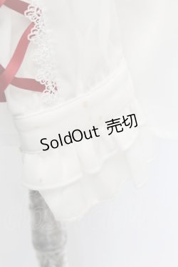 画像7: Amavel / Dreamy Ribbon Wrappingフリルブラウス  シロ×アカ O-25-09-25-1072-CA-TS-IG-OS