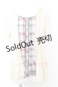 axes femme / はしごレースAラインチュニック  アイボリー O-25-09-25-1009-AX-TO-IG-OS