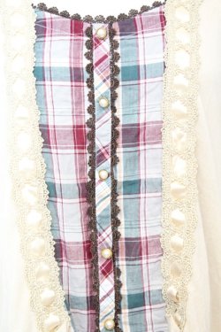 画像2: axes femme / はしごレースAラインチュニック  アイボリー O-25-09-25-1009-AX-TO-IG-OS