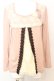 画像1: axes femme / ローズモチーフレース切り替えカットソー  ピンク O-25-09-25-1011-AX-TO-IG-OS (1)