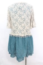 画像3: 【SALE】axes femme / ボレロ重ね着風ワンピース  グリーン O-25-09-25-1012-AX-OP-IG-ZT362 (3)