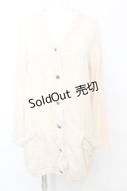 画像1: axes femme / ファー使いポケット付CD M 生成り O-25-09-25-1013-AX-TO-IG-OS