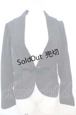 画像1: axes femme / コーデュロイ風ジャケット  ネイビー O-25-09-25-1002-AX-JA-IG-OS