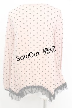 画像3: axes femme / フラワーモチーフイレヘムカットソー M サーモンピンク O-25-09-25-1014-AX-TO-IG-ZT276