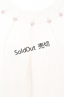 画像2: axes femme / 首元パール使いロング丈プルオーバー M アイボリー O-25-09-25-1015-AX-TO-IG-OS