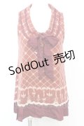 axes femme / 裾プリーツアウタータンク M 朱色 O-25-09-25-1017-AX-TO-IG-OS