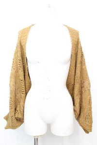 axes femme / ニットモモンガカーディガン M マスタード O-25-09-25-1018-AX-TS-IG-ZT016