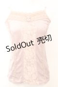 axes femme / 巻き薔薇ベロアキャミソール M ピンク O-25-09-25-1019-AX-TO-IG-OS