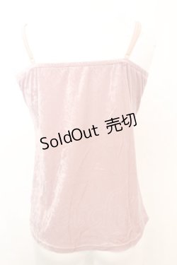 画像2: axes femme / 巻き薔薇ベロアキャミソール M ピンク O-25-09-25-1019-AX-TO-IG-OS