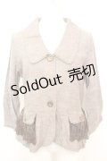 axes femme / 裾レースライトジャケット M ブラウン O-25-09-25-1003-AX-JA-IG-OS