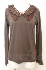 axes femme / 襟付インナープルオーバー M チャコールブラウン O-25-09-25-1024-AX-TO-IG-ZT052