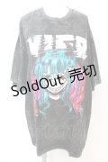 NieR Clothing / VINTAGE UNISEX BIG TEE【VIVID DEVIL GIRL】 Tシャツ F ブラック O-25-09-25-1029-PU-TS-YM-OS