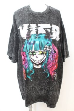 画像1: NieR Clothing / VINTAGE UNISEX BIG TEE【VIVID DEVIL GIRL】 Tシャツ F ブラック O-25-09-25-1029-PU-TS-YM-OS