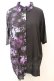 画像1: NieR Clothing / 夏用TWO-TONE LONG SHIRT【和柄九尾】シャツ F ブラックｘパープル O-25-09-25-1030-PU-BL-YM-OS (1)
