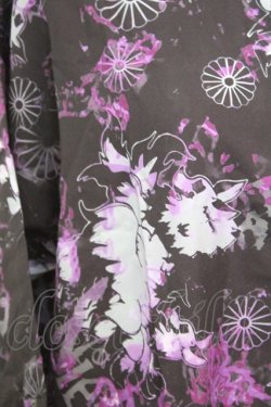 画像2: NieR Clothing / 夏用TWO-TONE LONG SHIRT【和柄九尾】シャツ F ブラックｘパープル O-25-09-25-1030-PU-BL-YM-OS