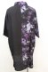 画像3: NieR Clothing / 夏用TWO-TONE LONG SHIRT【和柄九尾】シャツ F ブラックｘパープル O-25-09-25-1030-PU-BL-YM-OS (3)