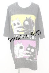 NieR Clothing / VINTAGE UNISEX BIG TEE【punch】 Tシャツ F ブラック O-25-09-25-1031-PU-TS-YM-ZT307
