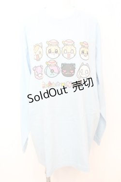 画像1: NieR Clothing / ちいたんコラボ プルオーバーカットソー XL サックス O-25-09-25-1032-PU-TO-YM-ZT307