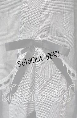 画像2: axes femme / ハシゴレース×リボン配色スカート  グレー O-25-09-25-008-AX-SK-IG-OS