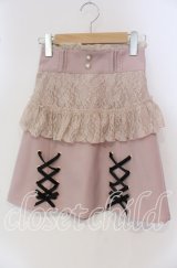 LIZ LISA / フロントレースアップフリルスカート  ピンク O-25-09-25-010-LO-SK-IG-OS