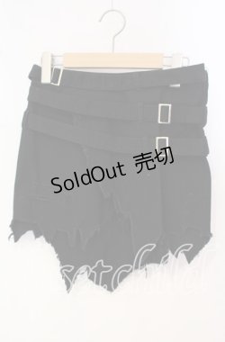 画像1: STIGMATA / ランダムカットスカート  ブラック O-25-09-25-012-GO-SK-IG-OS