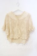 axes femme / ハート透かし編みポンチョ M キナリ O-25-09-25-016-AX-TO-OW-OS