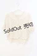 axes femme / ハート透かし編みポンチョ M キナリ O-25-09-25-016-AX-TO-OW-OS