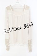 axes femme / ニットアームインナーカットソー M ベージュ O-25-09-25-017-AX-TO-OW-ZT276