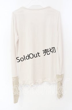 画像3: axes femme / ニットアームインナーカットソー M ベージュ O-25-09-25-017-AX-TO-OW-ZT276