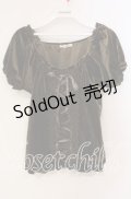axes femme / ベロアビスチェ半袖プルオーバー M グリーン系 O-25-09-25-020-AX-TO-OW-OS