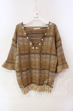 画像1: axes femme / プチバラ使いニット M ベージュ O-25-09-25-022-AX-TO-OW-OS